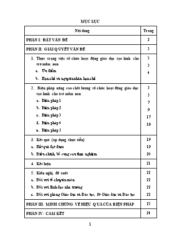 Sáng kiến kinh nghiệm Một số biện pháp giúp trẻ 4-5 tuổi B2 hoạt động sáng tạo với các nguyên vật liệu thiên nhiên ở trường Mầm non Đại Lai