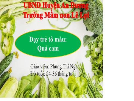 Bài giảng Lớp Nhà trẻ - Dạy trẻ tô màu: Quả cam - Phùng Thị Nga