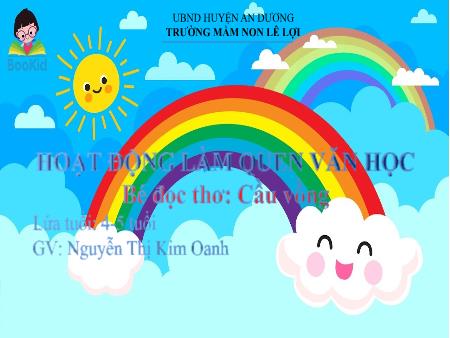 Bài giảng Mầm non Lớp Chồi - Bé đọc thơ: Cầu vồng - Nguyễn Thị Kim Oanh