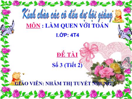 Bài giảng Mầm non Lớp Chồi - Làm quen với Toán - Nhâm Thị Tuyết Nhung