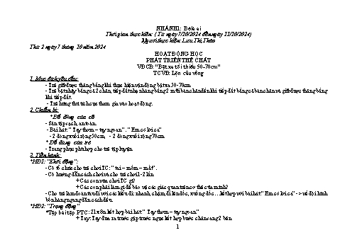 Bài giảng Mầm non Lớp Lá - Bé là ai - Năm học 2024-2025 - Lưu Thị Thảo