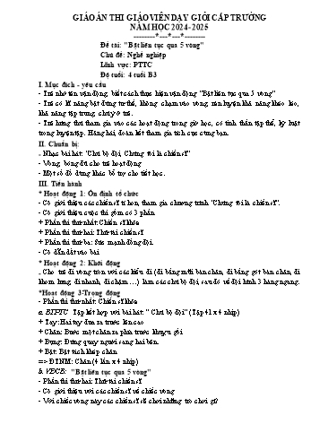 Giáo án Mầm non Lớp Chồi - Đề tài: "Bật liên tục qua 5 vòng" - Phát triển nhận thức