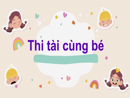 Slide PowerPoint Trò chơi Mầm non Lớp Lá - Thi tài cùng bé