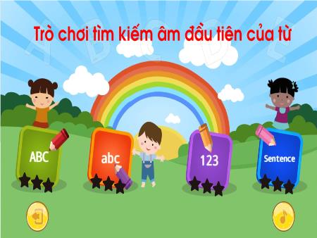 Slide PowerPoint Trò chơi Mầm non Lớp Lá - Trò chơi tìm kiếm âm đầu