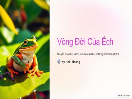 Bài giảng Mầm non Lớp Lá - Đề tài: Khám phá Vòng đời của ếch - Trường Mầm non Ngô Quyền