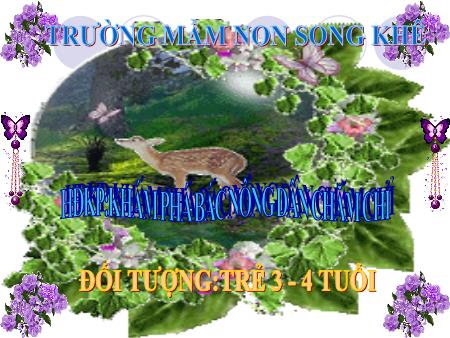 Bài giảng Mầm non Lớp Mầm - Đề tài: Khám phá bác nông dân chăm chỉ - Trường Mầm non Song Khê