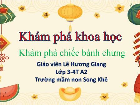Bài giảng Mầm non Lớp Mầm - Đề tài: Khám phá chiếc bánh chưng - Lê Hương Giang