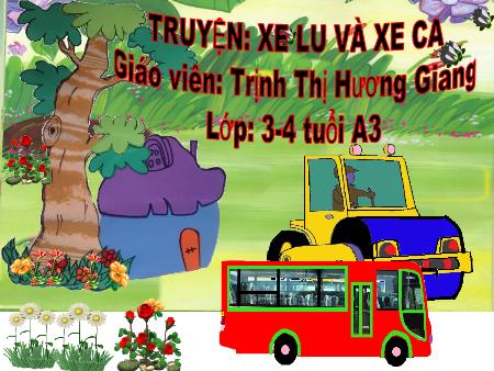 Bài giảng Mầm non Lớp Mầm - Đề tài: Truyện: Xe lu và xe ca - Trịnh Thị Hương Giang